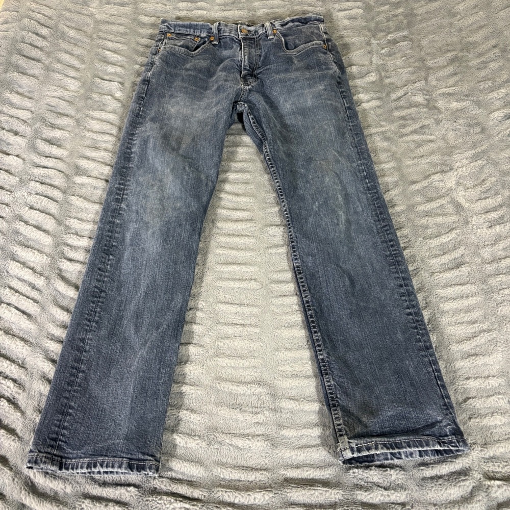 Levis 505 Regular Fit Straight Leg Jeans Mens W30 L30 Blue Denim 005051330